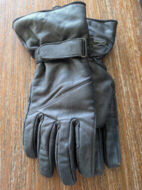Motorcycle Leather Gauntlet Gloves Women's Size S
